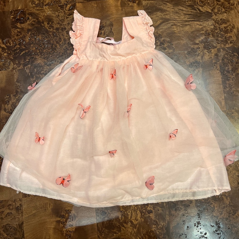 Adorable Pink Butterfly Dress (like new)